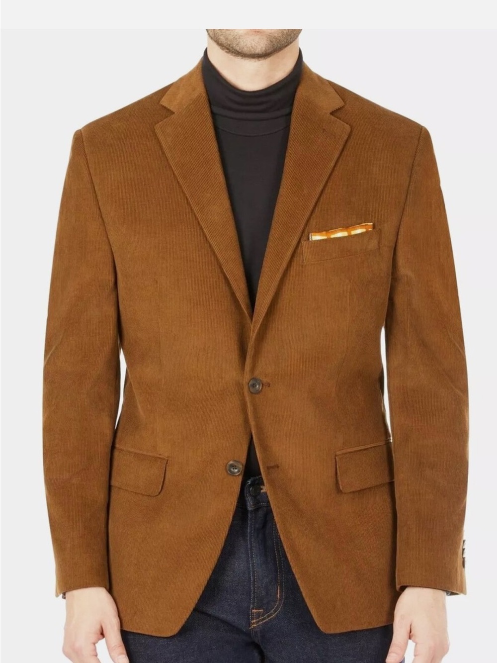Michael Kors Sz 46L Blazer Brown Modern Fit Vicuna Corduroy Sport Coat Jacket